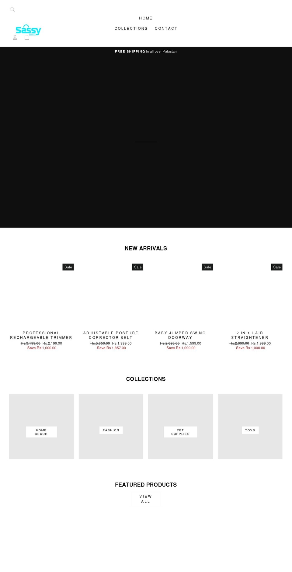 sassy-outlet.com shopify website screenshot