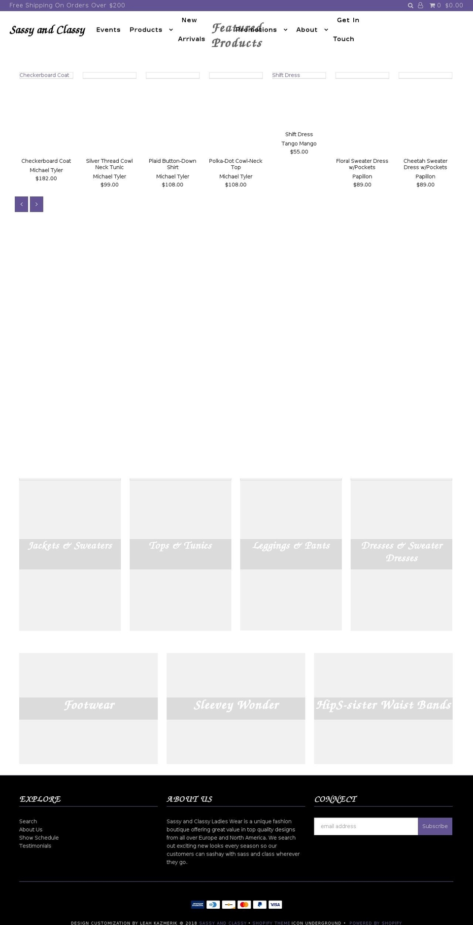 sassyandclassy.ca shopify website screenshot