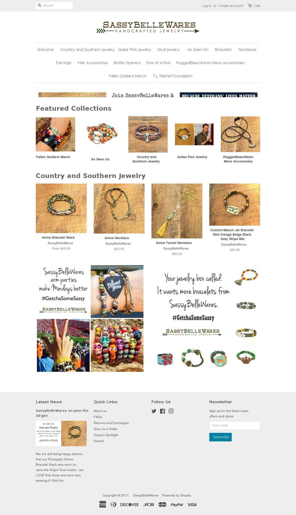 sassybellewares.com shopify website screenshot