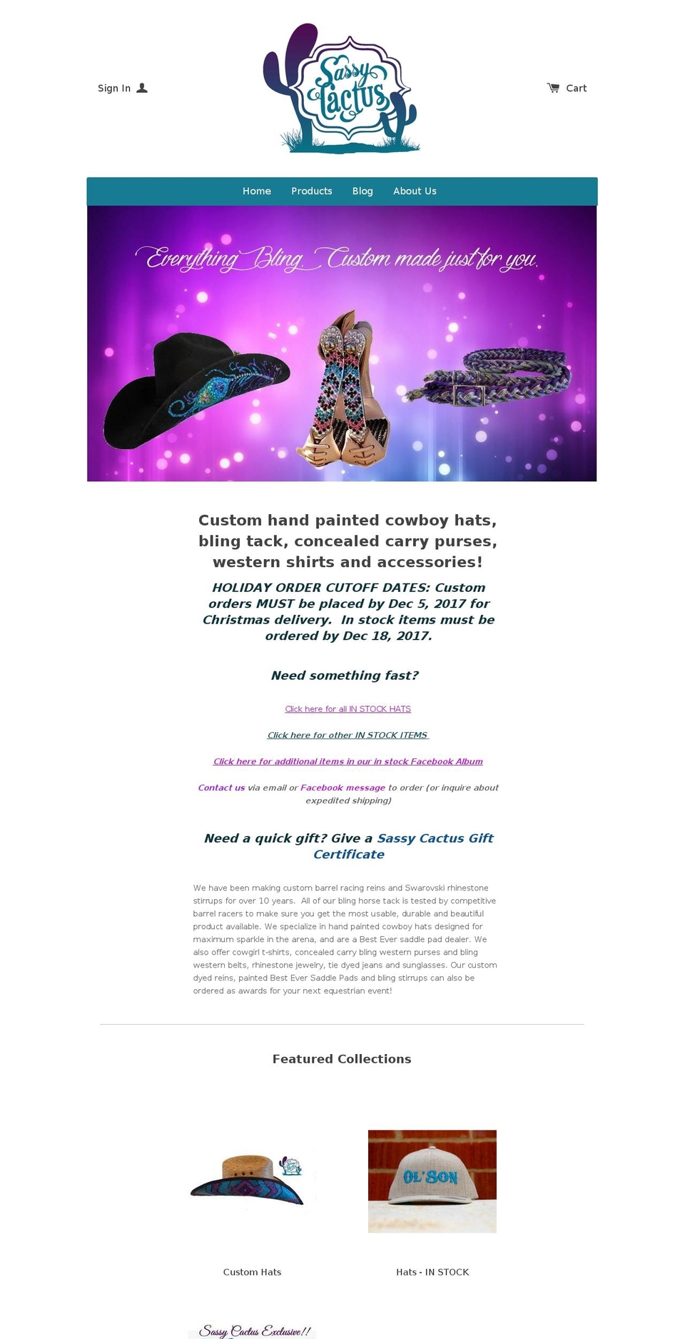 sassycactusboutique.com shopify website screenshot