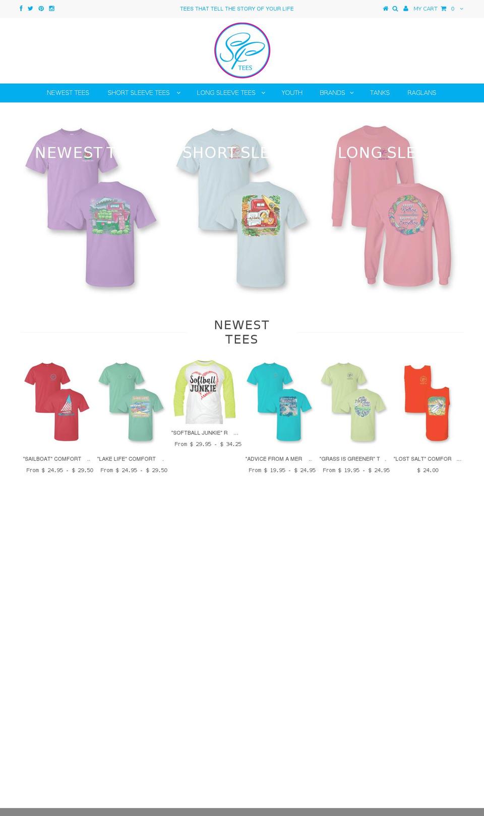 sassyfrasstees.com shopify website screenshot