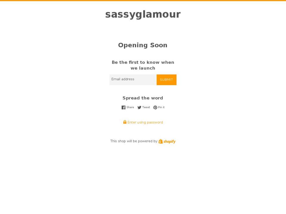 sassyglamour.net shopify website screenshot
