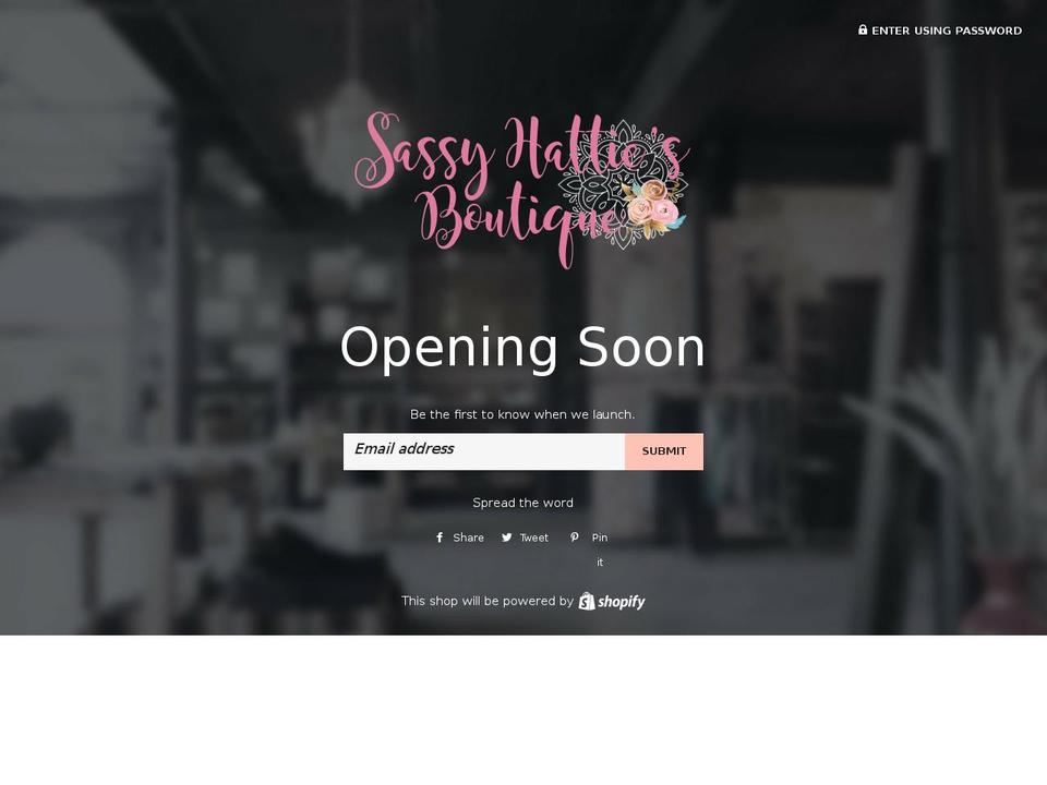 sassyhattiesboutique.com — Shopify storefront screenshot