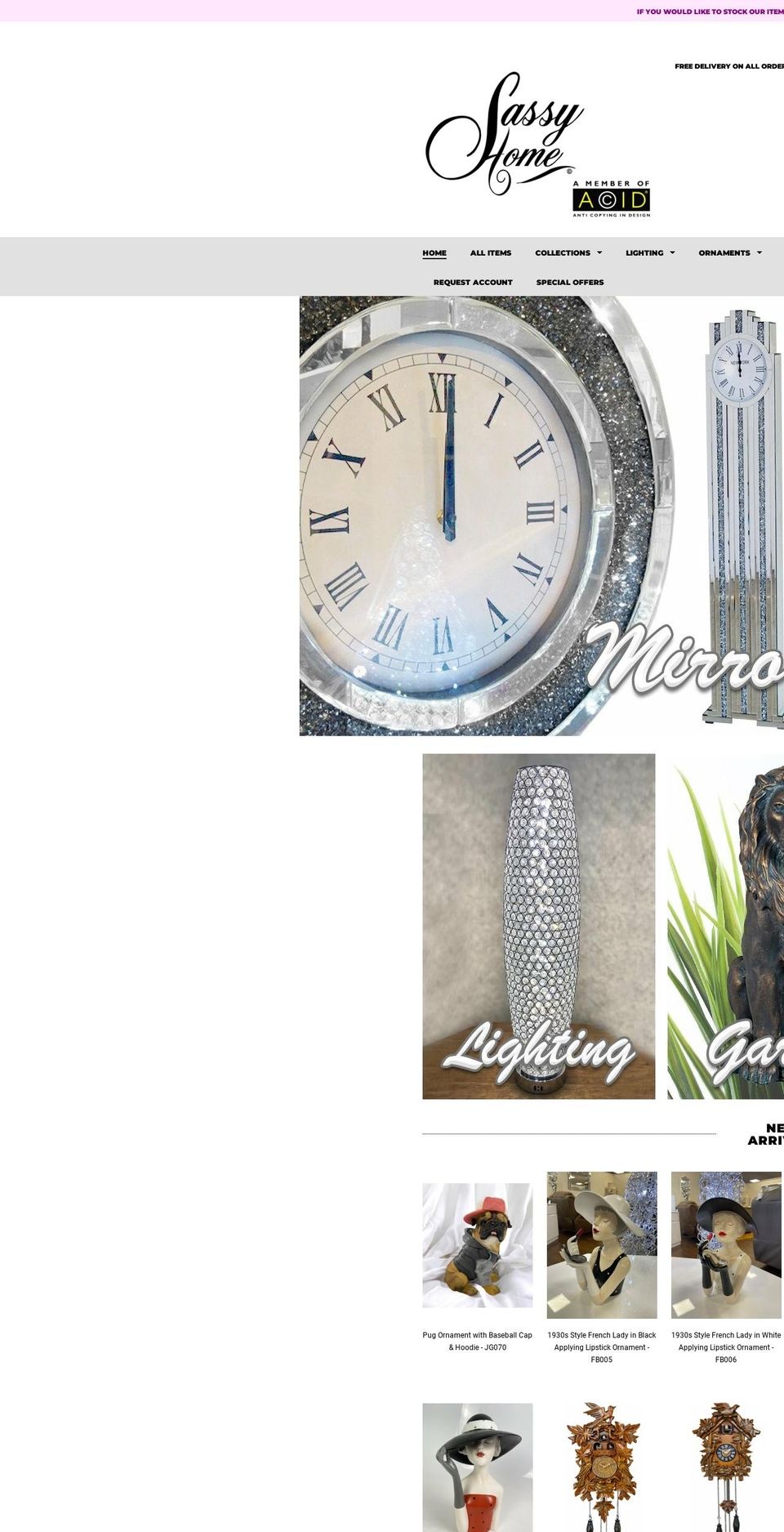sassyhome.co.uk shopify website screenshot