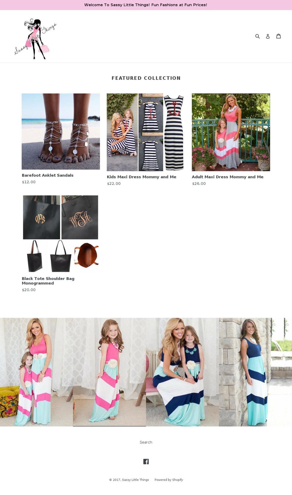 sassylittlethings.com shopify website screenshot