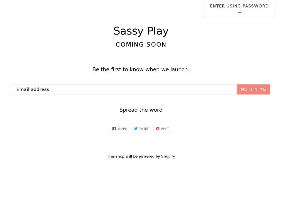 sassyplay.com — Shopify storefront screenshot