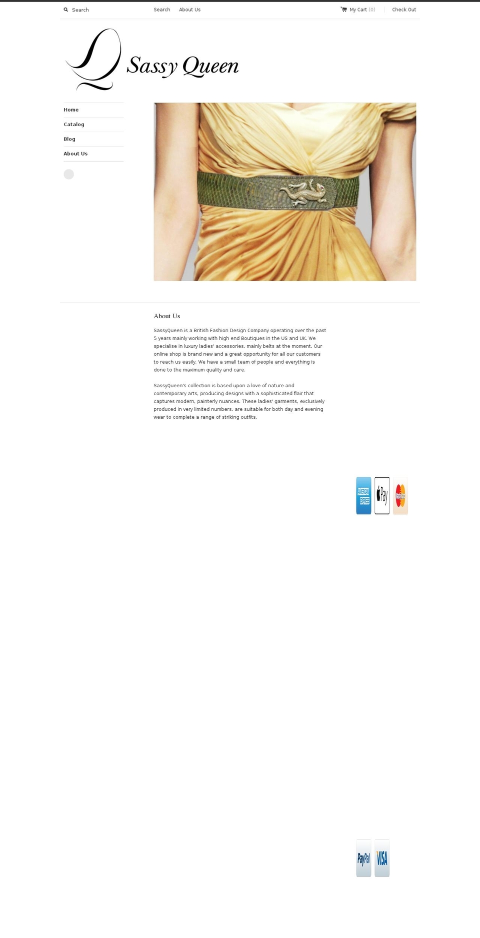 sassyqueen.com shopify website screenshot