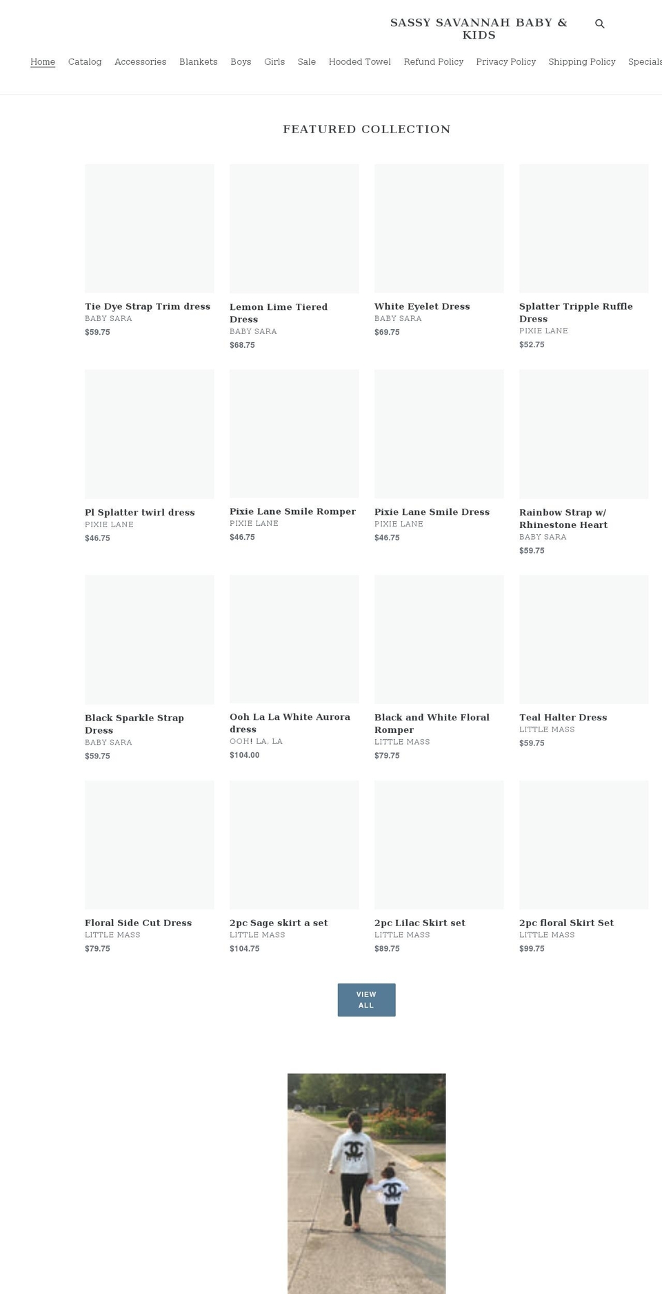 sassysavannahbaby.com shopify website screenshot