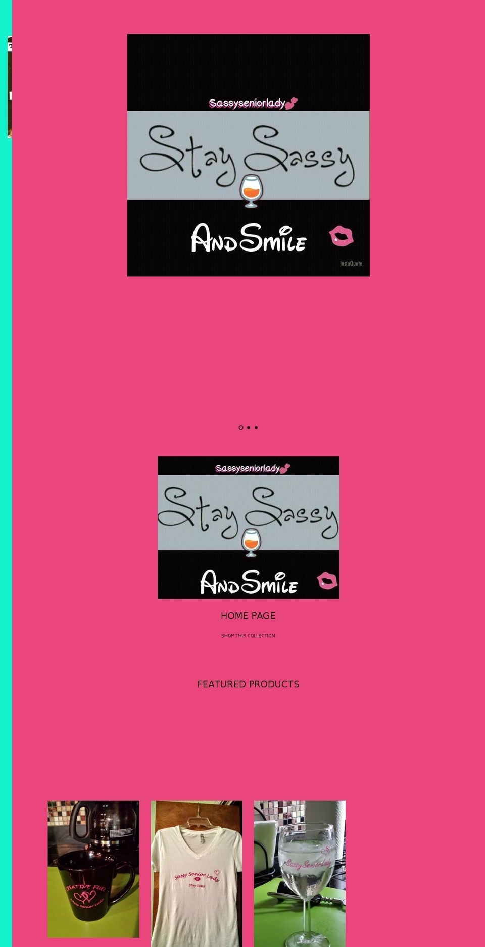 sassyseniorlady.com shopify website screenshot