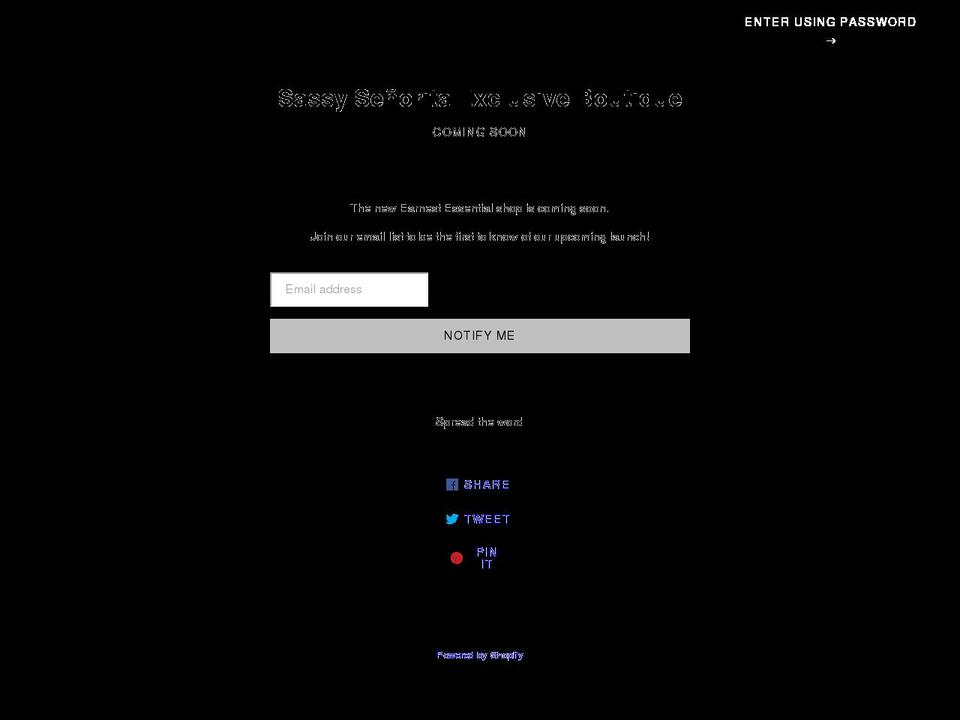 sassysenoritaboutique.com shopify website screenshot