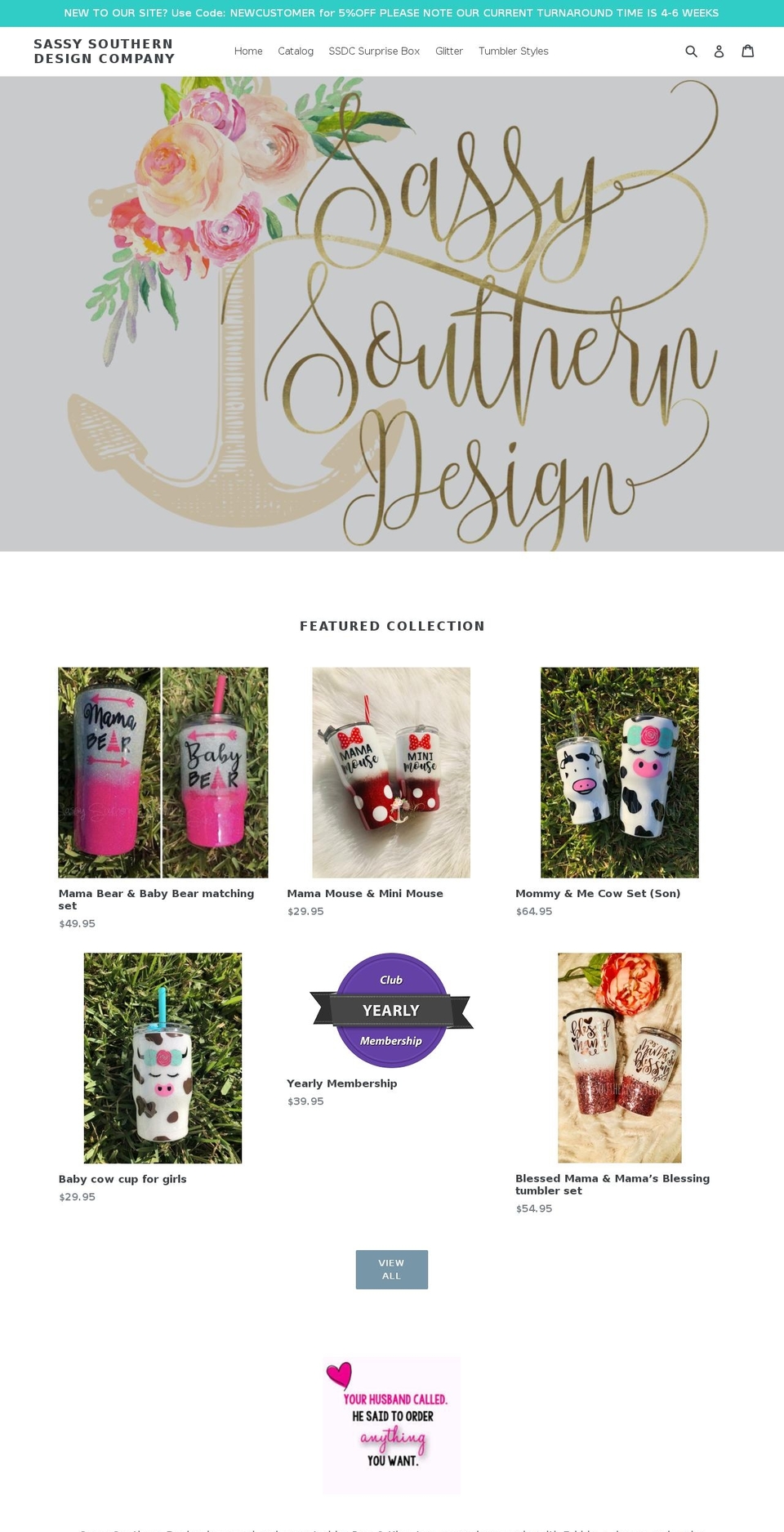 sassysoutherndesign.com shopify website screenshot