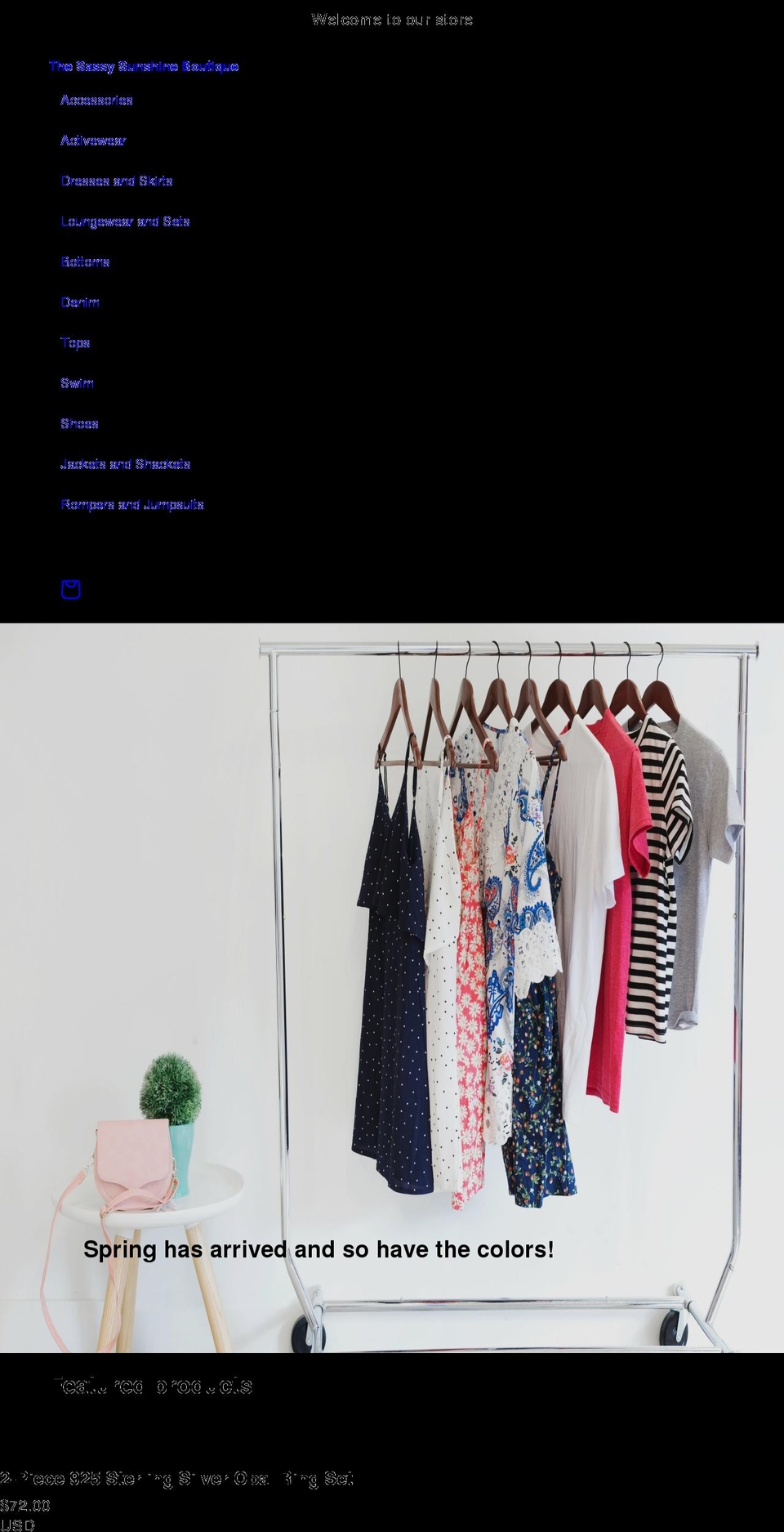sassysunshineboutique.com shopify website screenshot