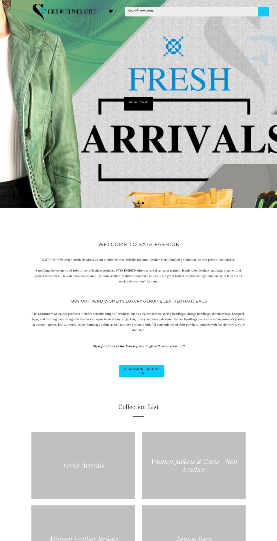satafashion.com.au shopify website screenshot