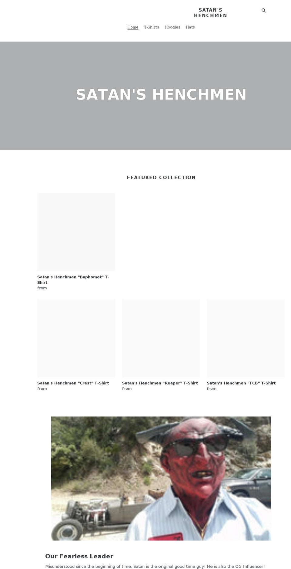 satanshenchmen.com shopify website screenshot