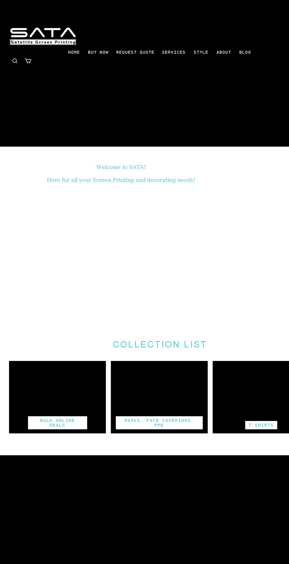 sataorder.com shopify website screenshot