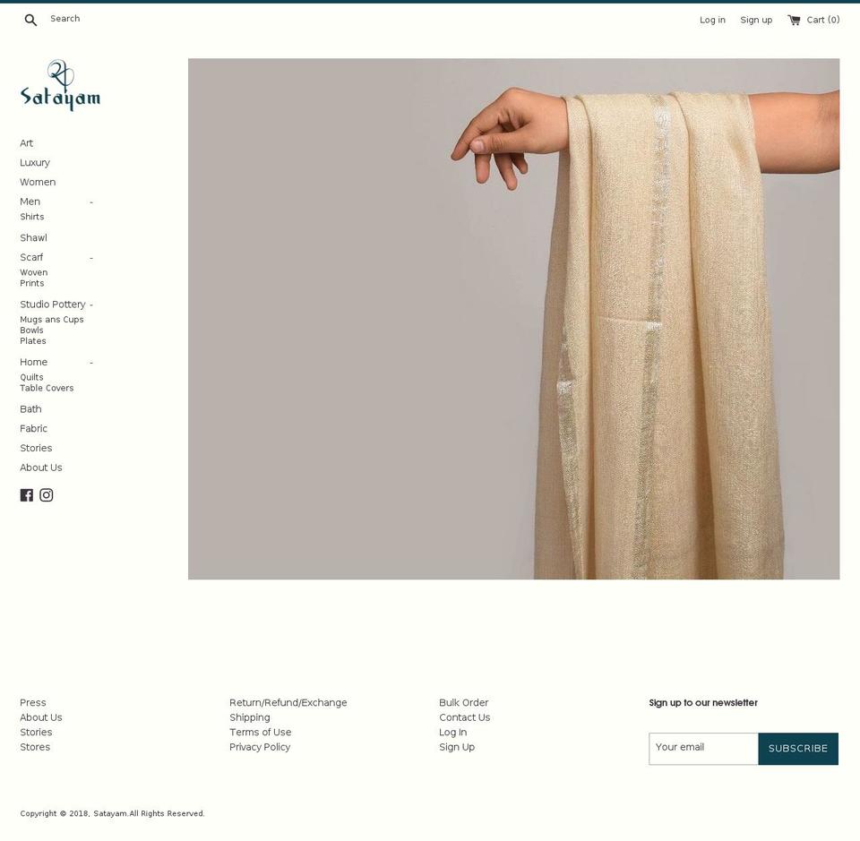 satayam.in shopify website screenshot