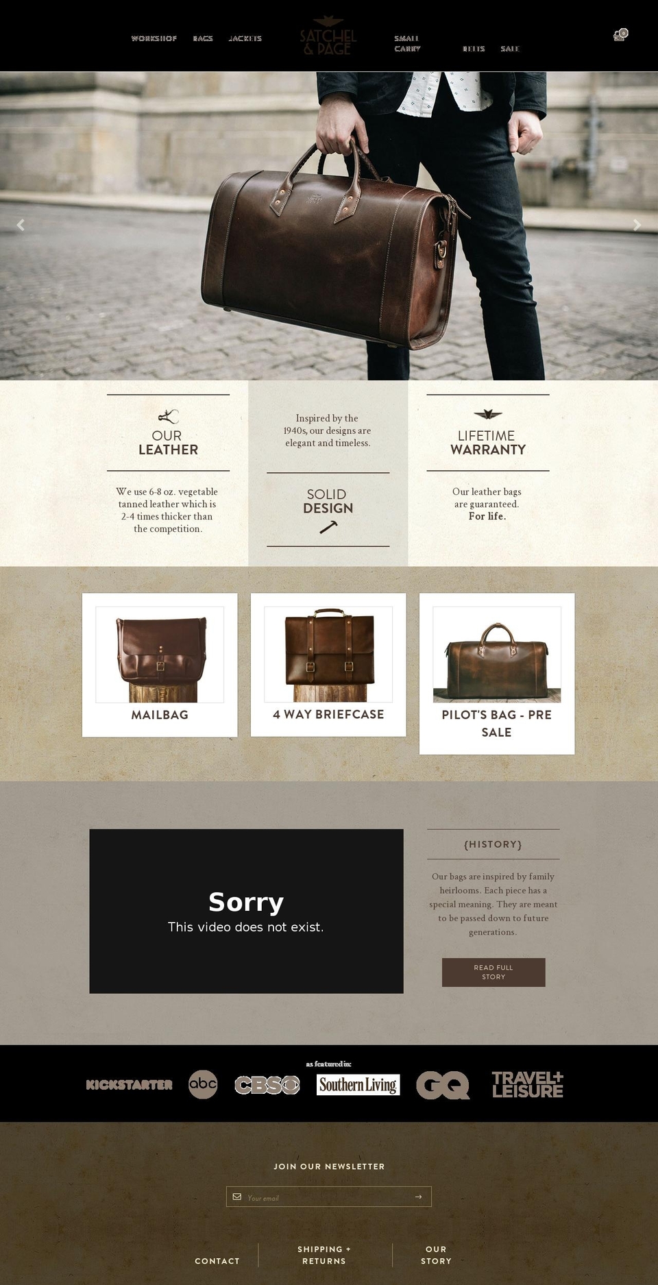 Satchel \u0026 Page Theme Shopify theme site example satchel-page.com