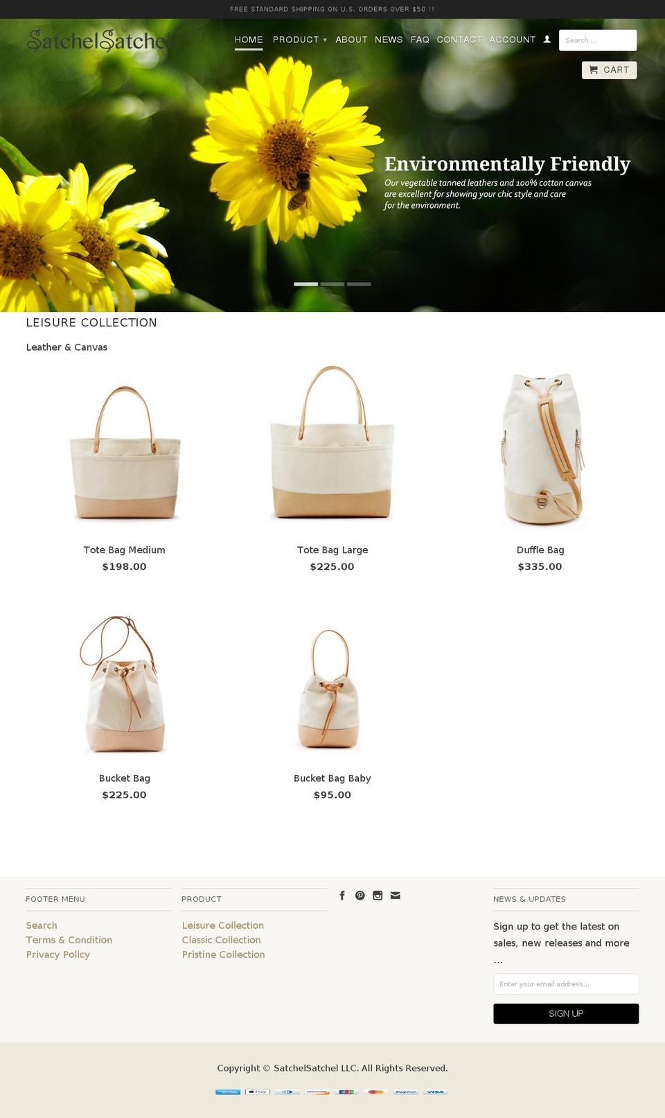 satchelsatchel.com shopify website screenshot