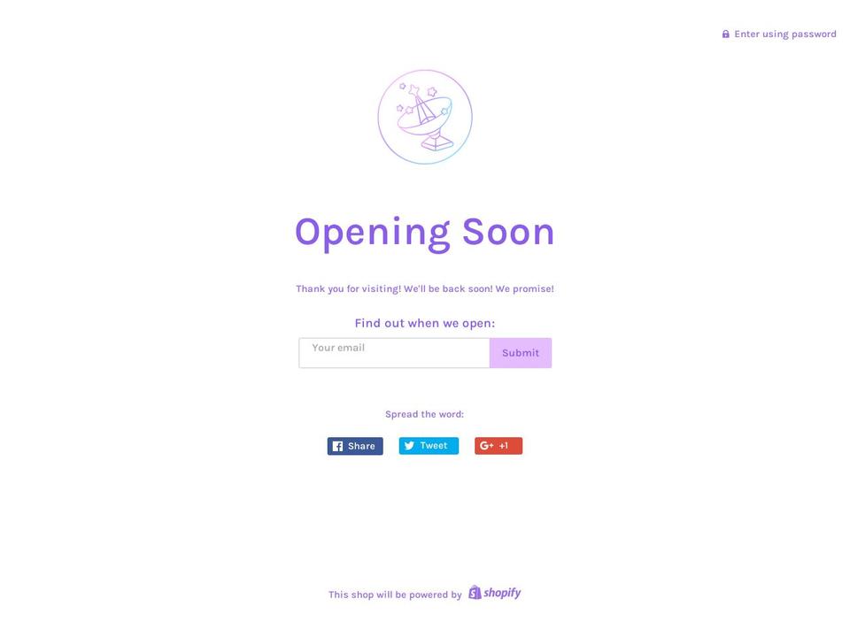 satellitedust.com — Shopify storefront screenshot