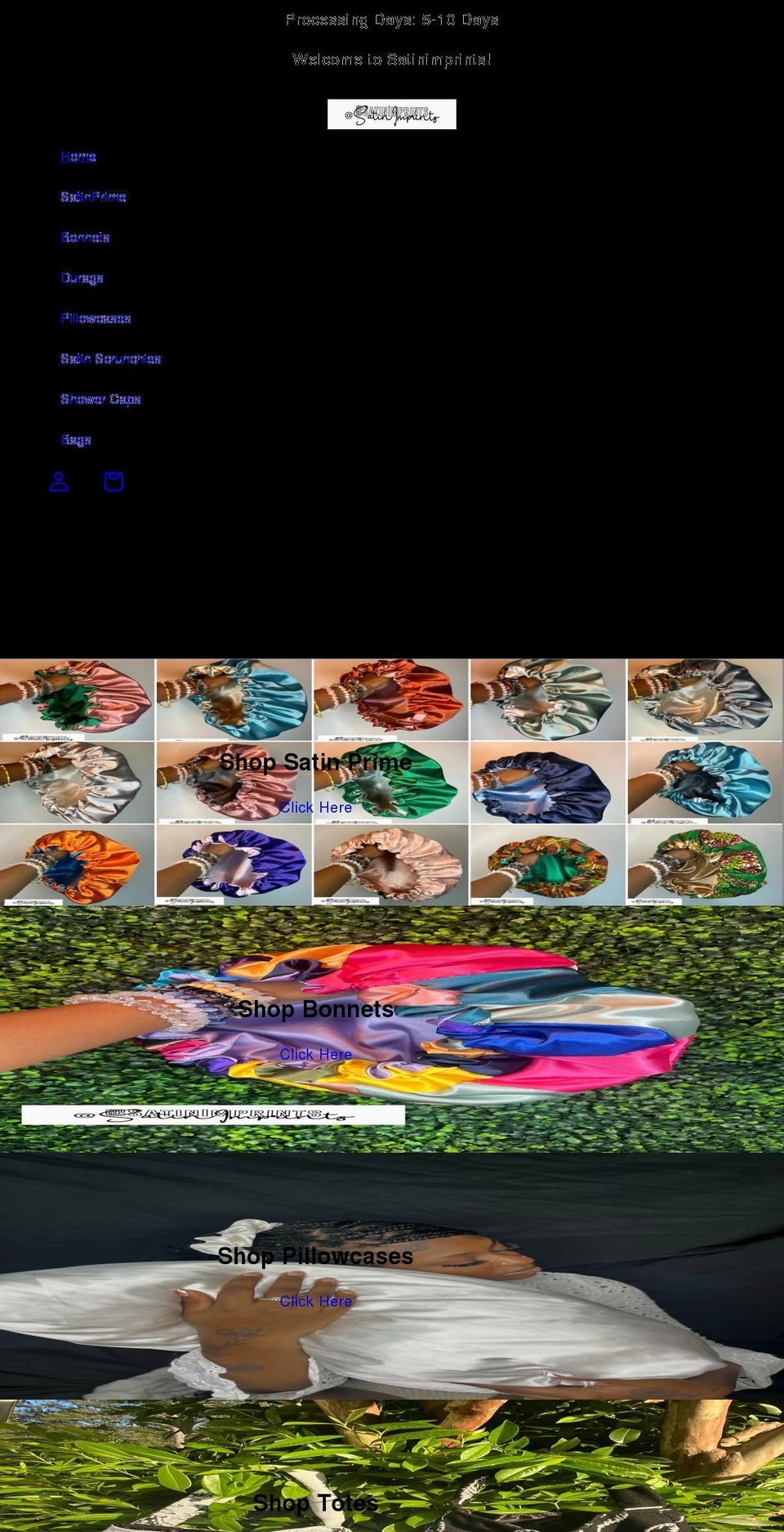 satinimprints.com shopify website screenshot