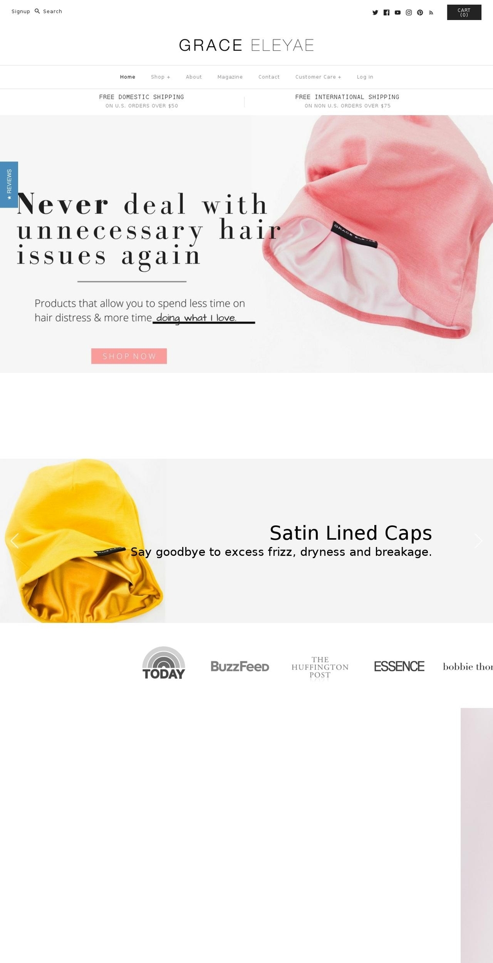 Avone Shopify theme site example satinlinedcaps.com