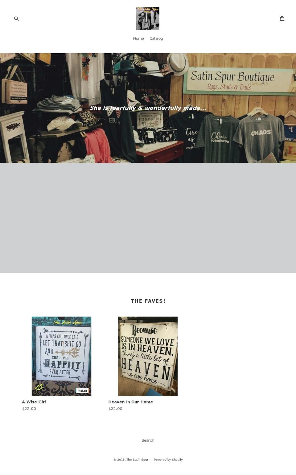 satinspur.com — Shopify storefront screenshot