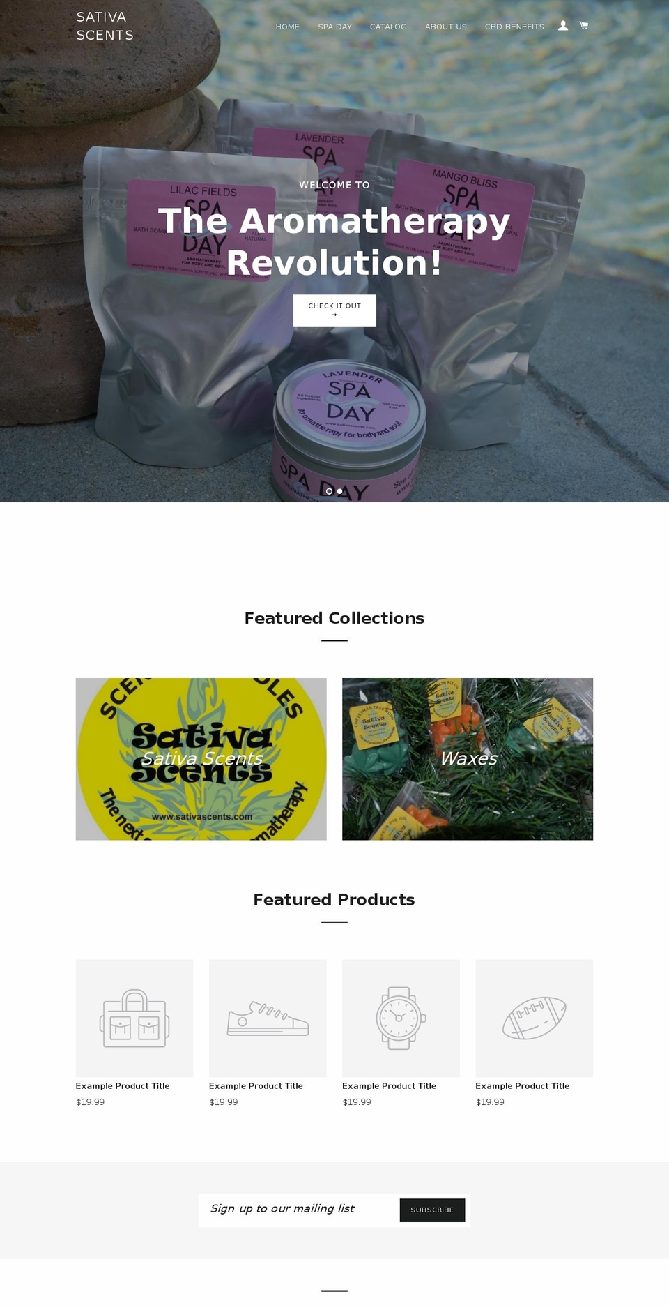 sativascents.com shopify website screenshot