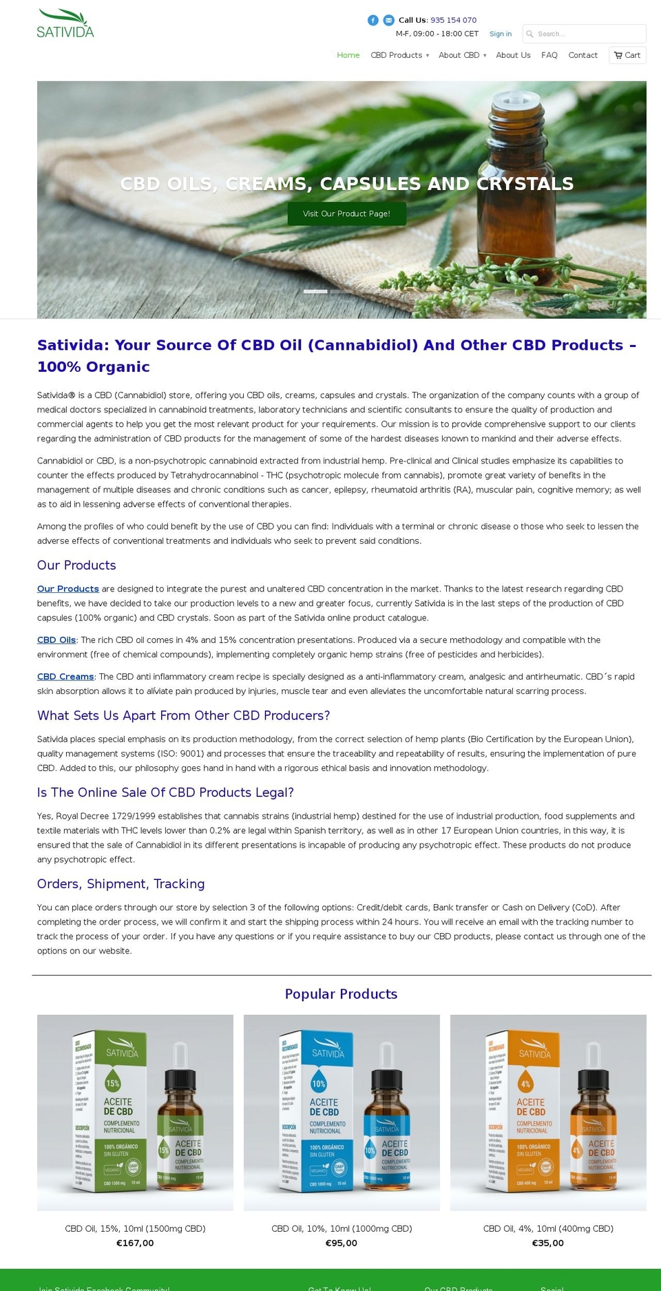 sativida.com — Shopify storefront screenshot