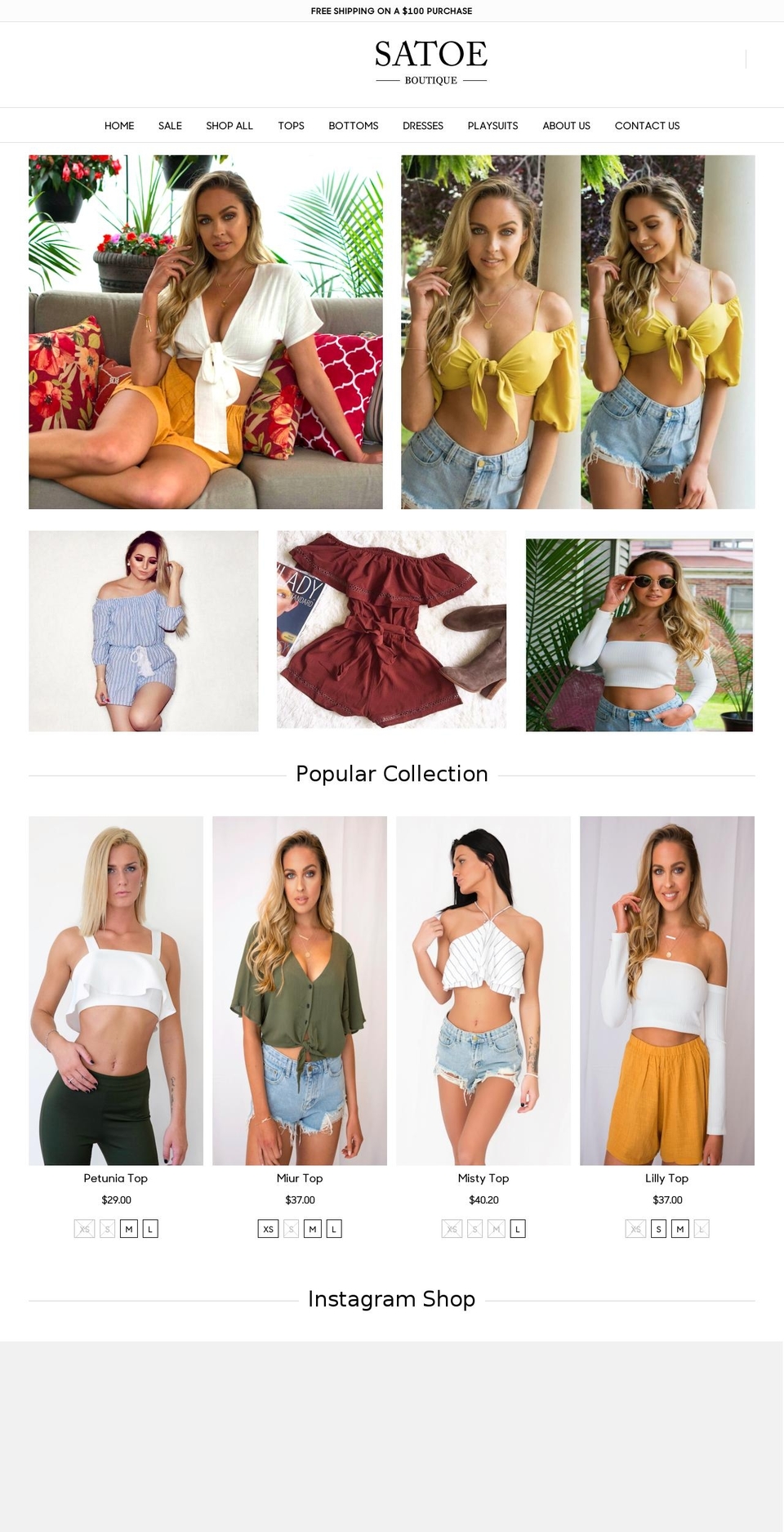 satoeboutique.com shopify website screenshot