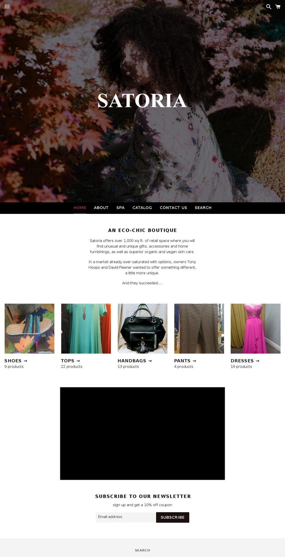 satoriaboutique.com shopify website screenshot