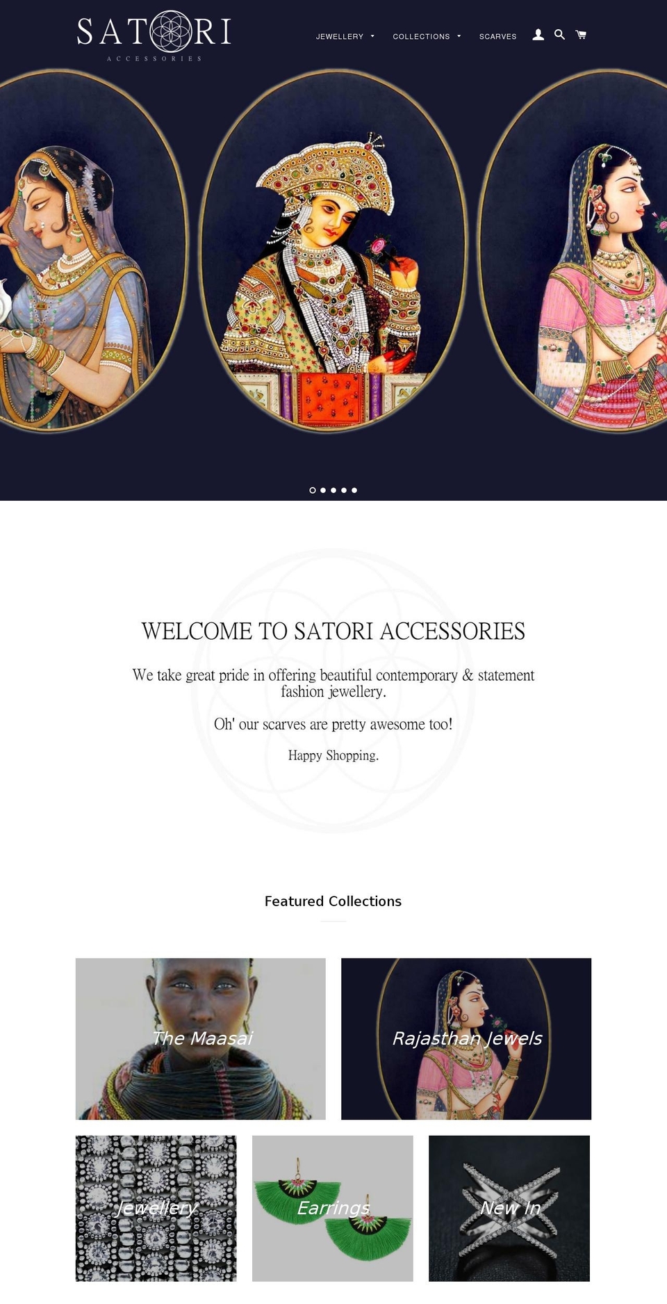 satoriaccessories.com shopify website screenshot