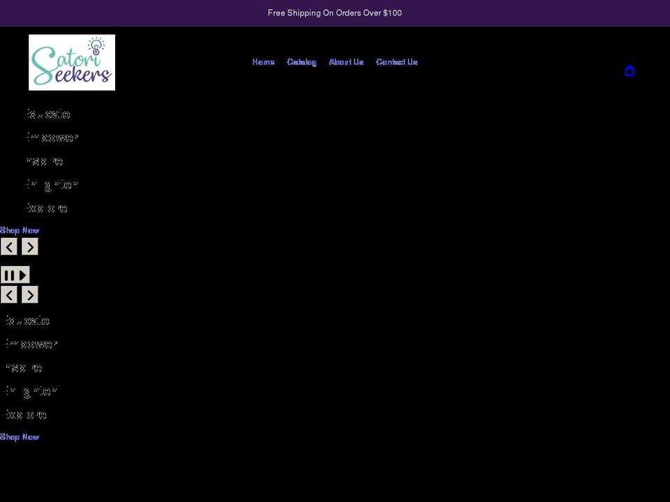 satoriseekers.com shopify website screenshot