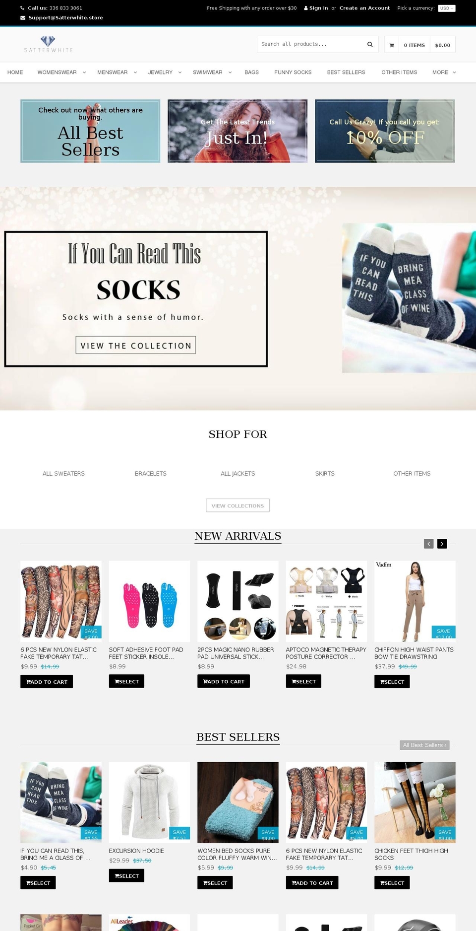 satterwhite.store shopify website screenshot