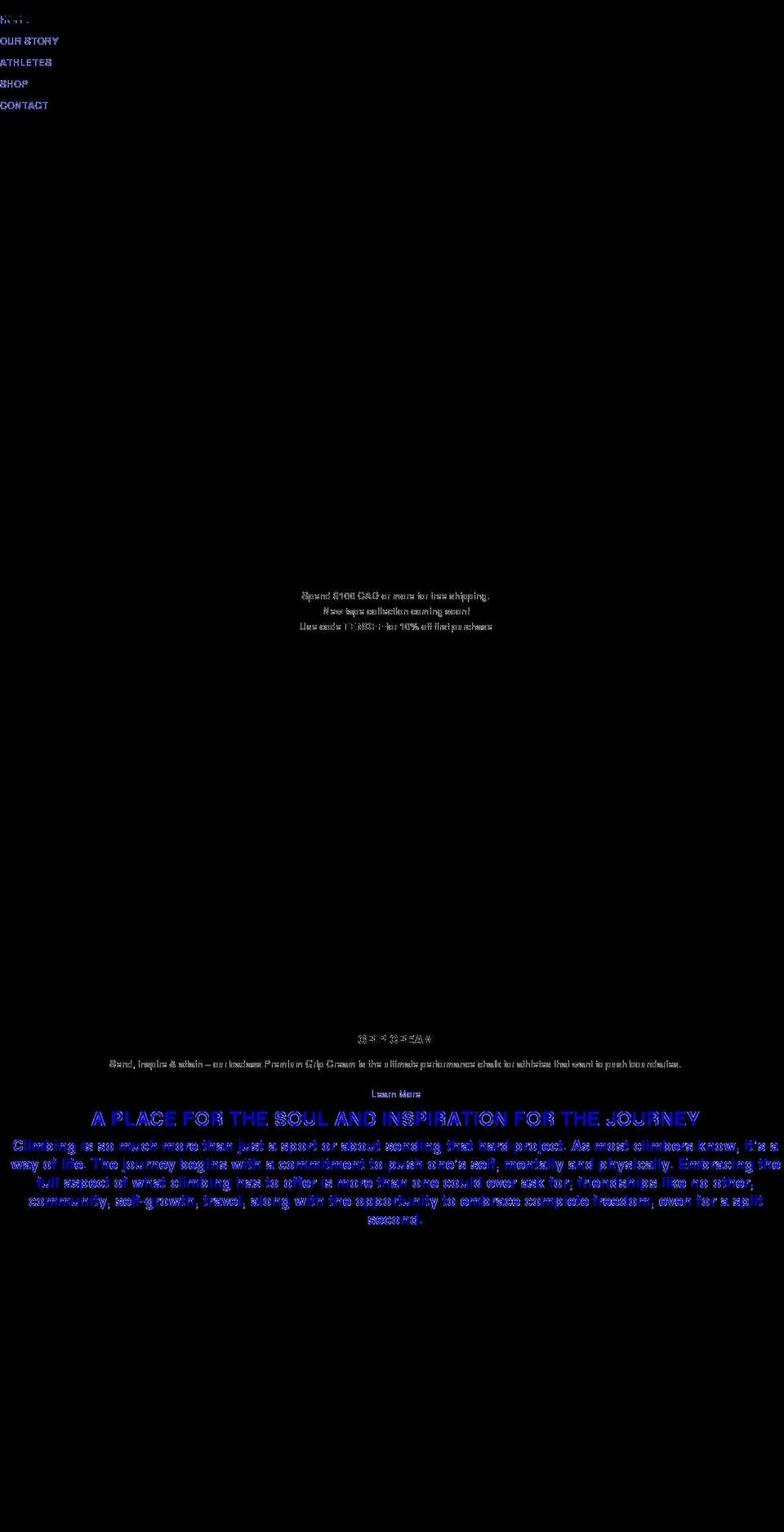 sattvaclimbing.com shopify website screenshot