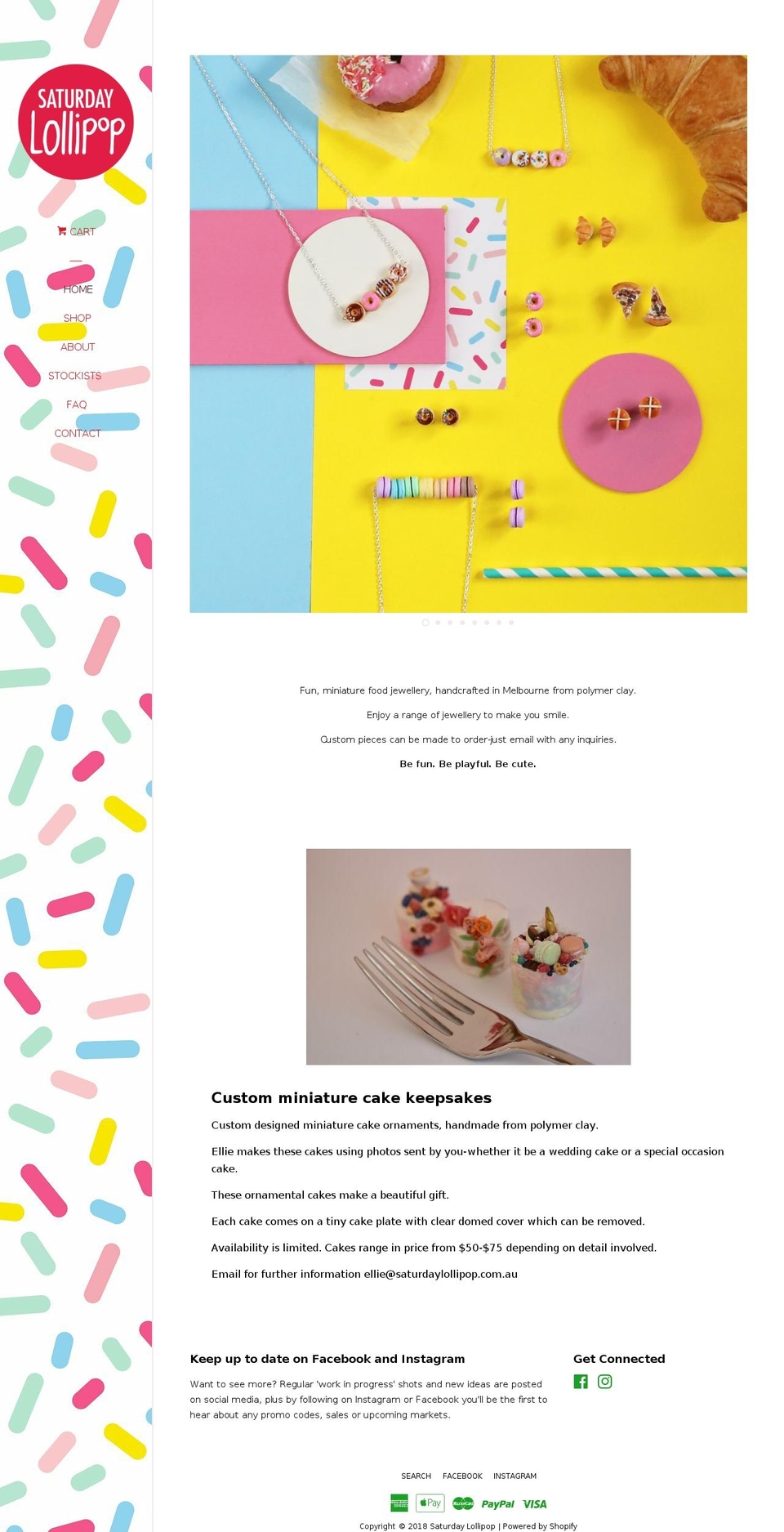 saturdaylollipop.com.au shopify website screenshot