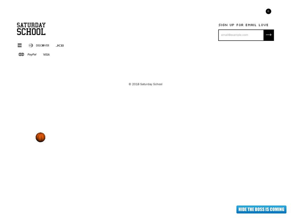 saturdayschool.us shopify website screenshot