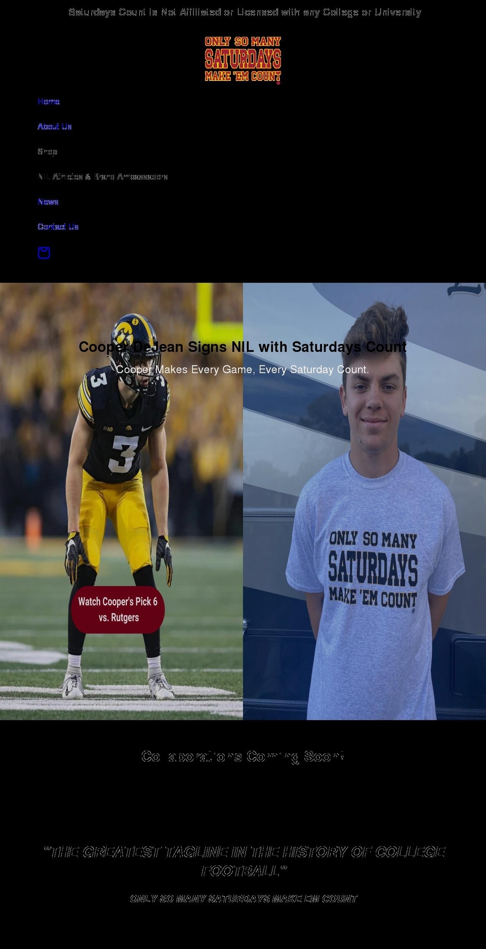 saturdayscount.com shopify website screenshot
