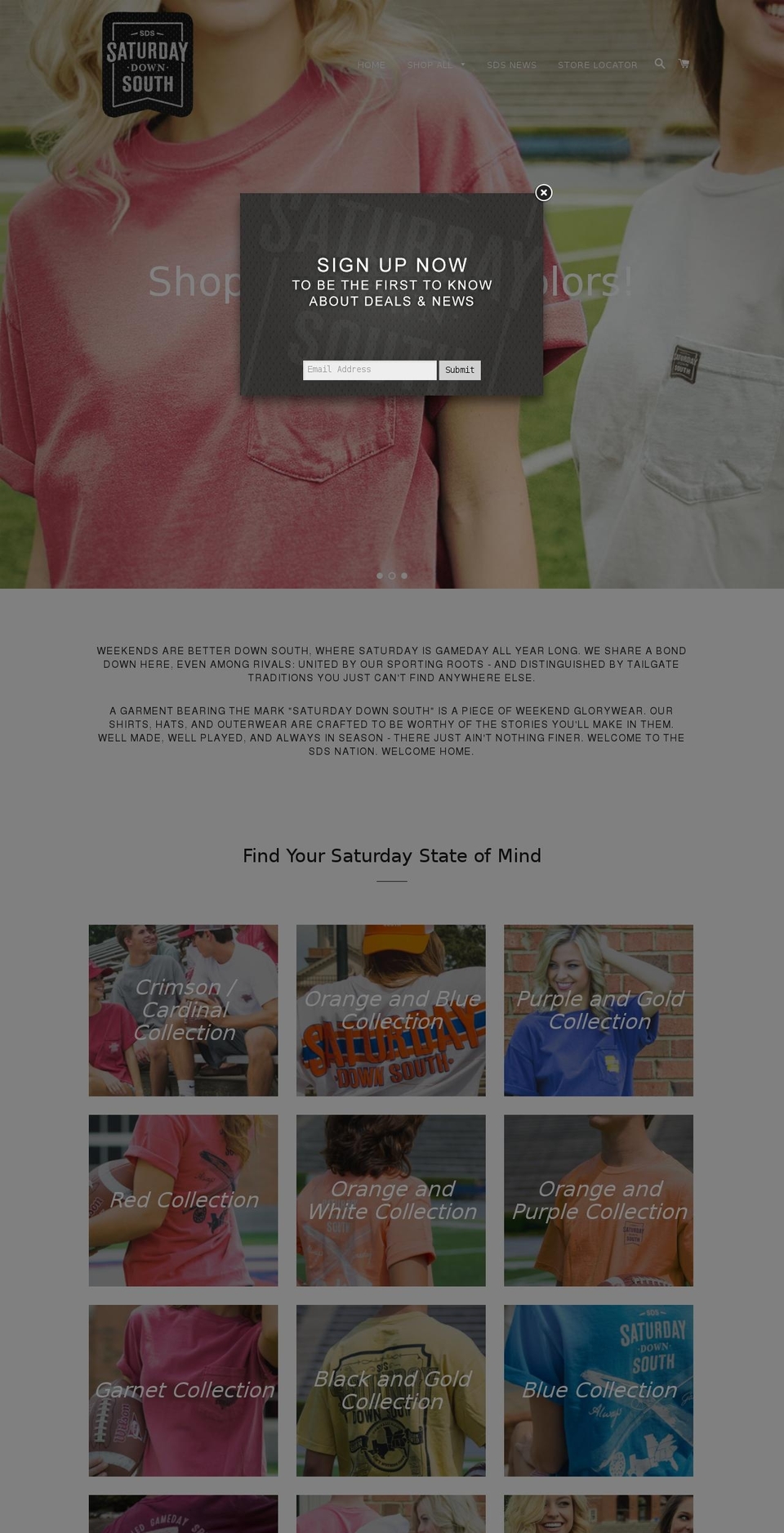 saturdayspirit.com shopify website screenshot