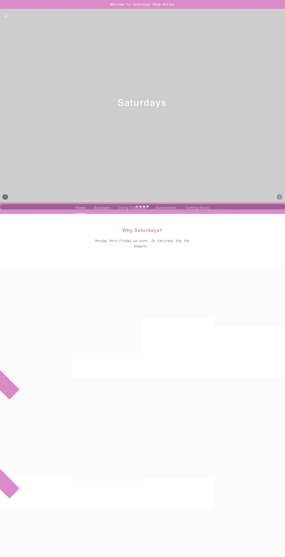 saturdaysshop.com shopify website screenshot