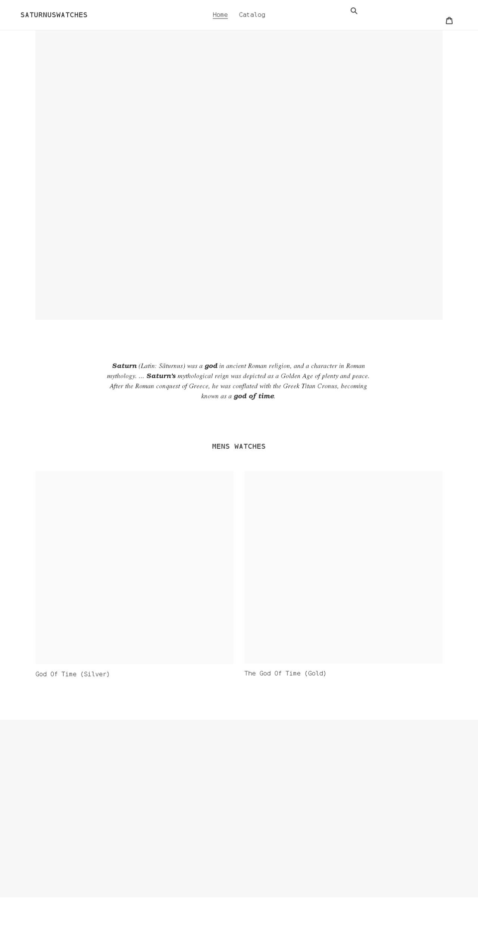 saturnuswatches.com shopify website screenshot