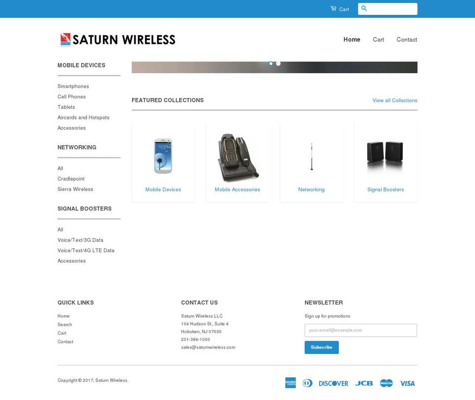 saturnwirelessstore.com shopify website screenshot