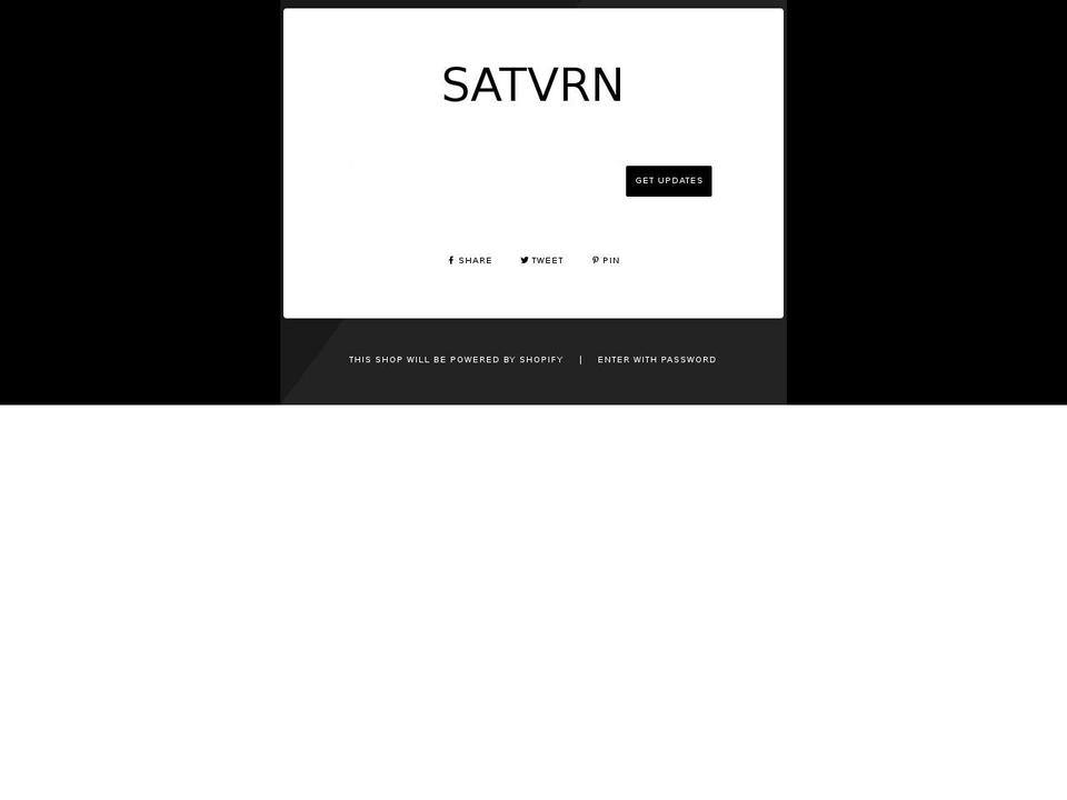 satvrn.com — Shopify storefront screenshot