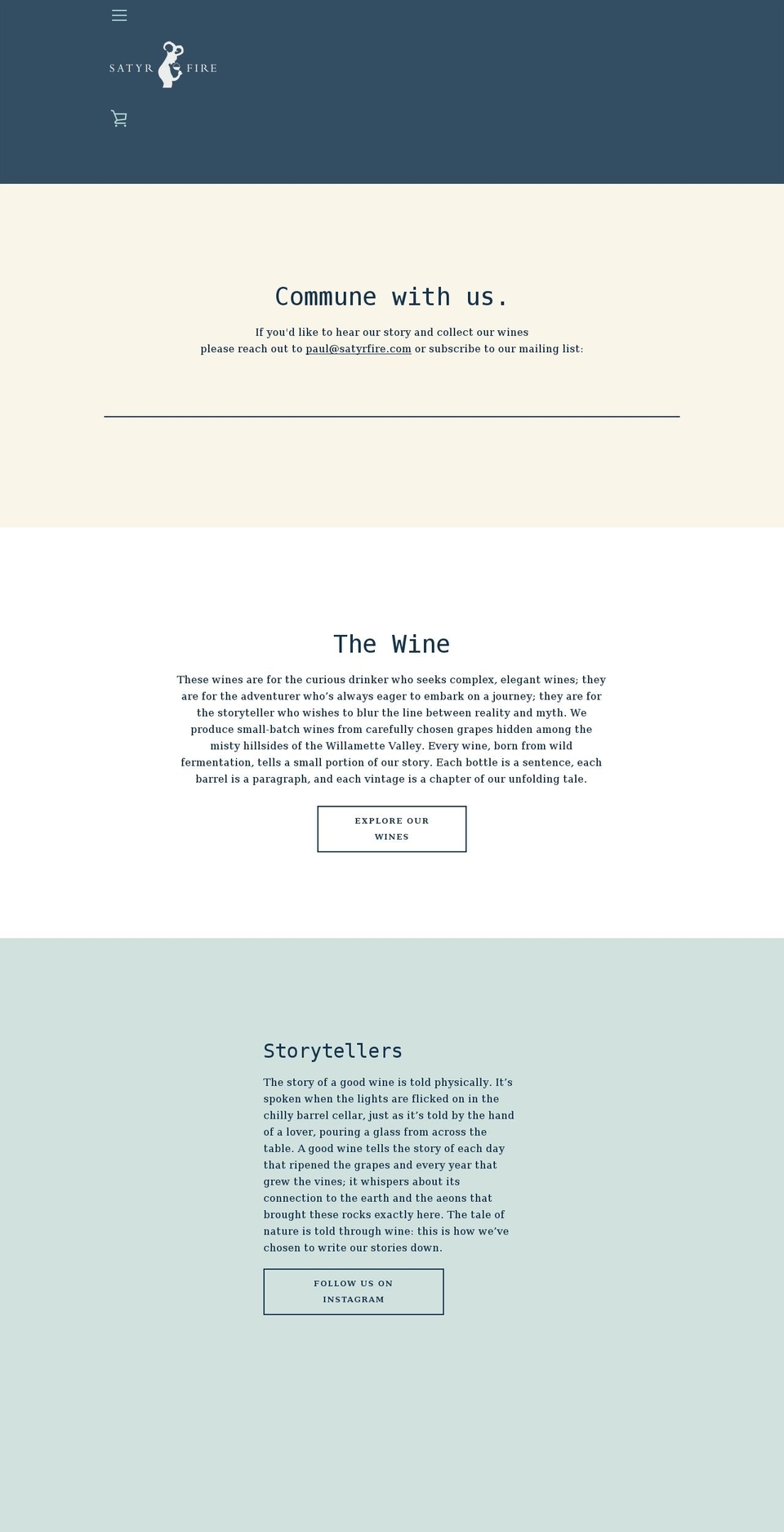 satyrfire.com shopify website screenshot
