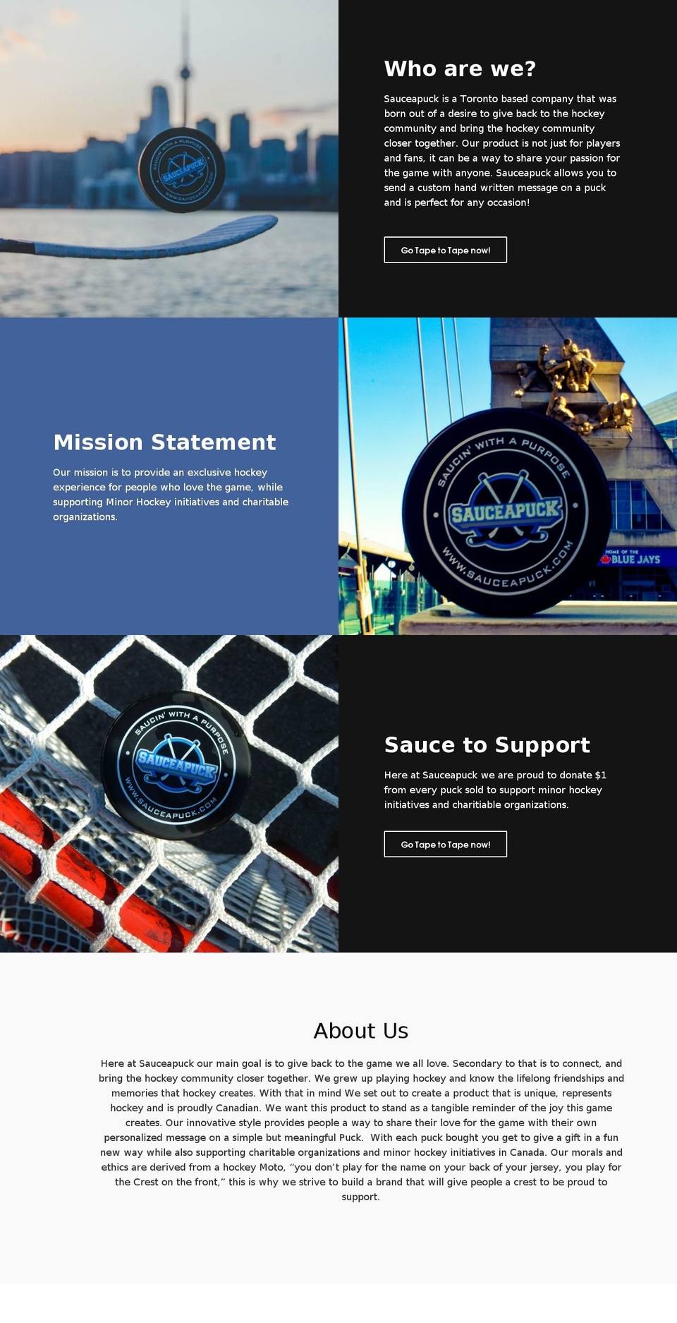 sauceapuck.com — Shopify storefront screenshot