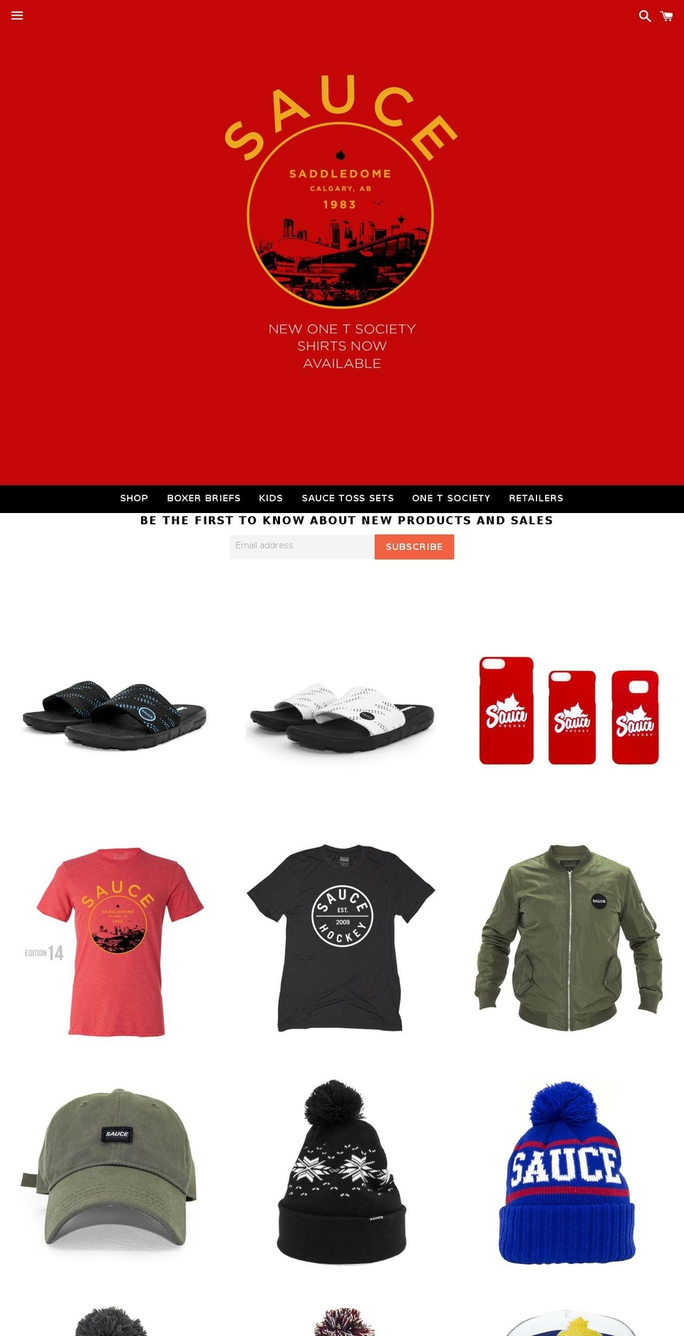 MyShop Shopify theme site example saucehockey.com