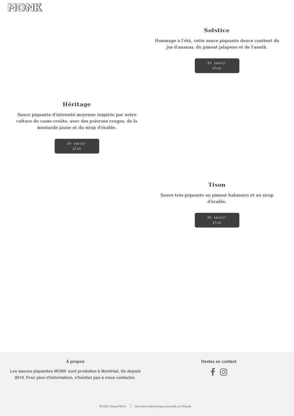 saucemonk.com shopify website screenshot