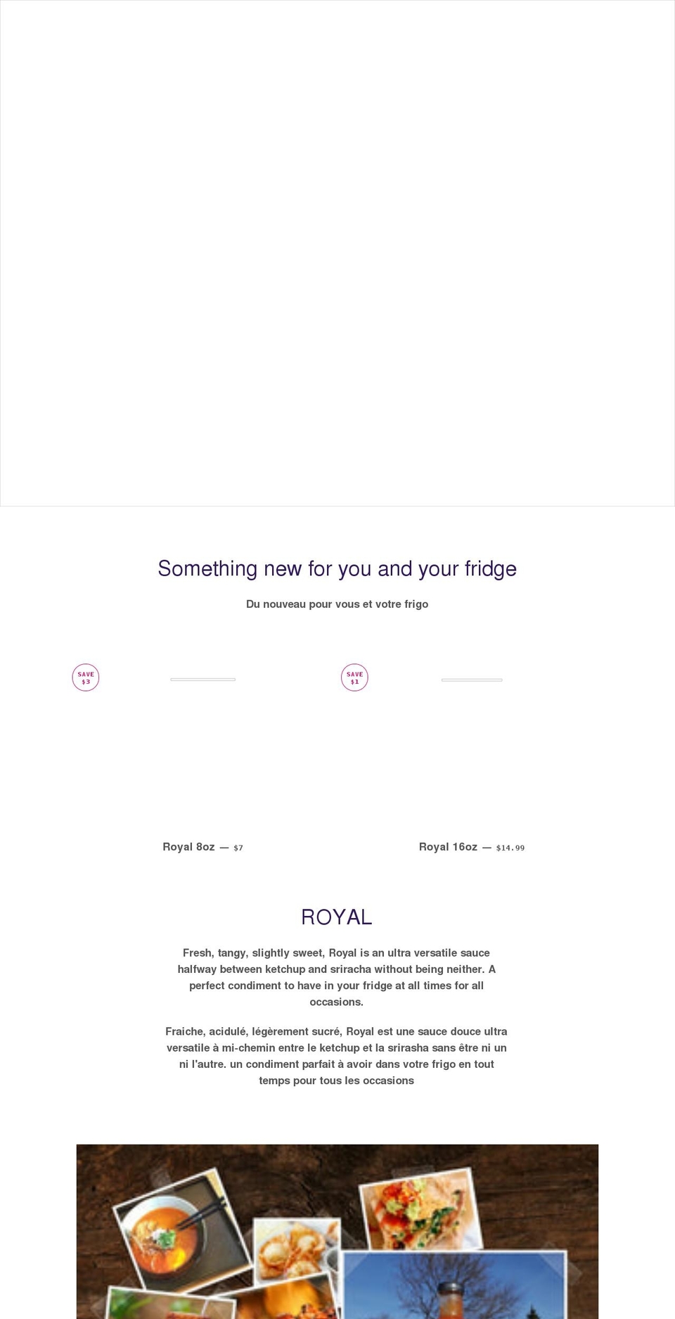 sauceroyal.com shopify website screenshot