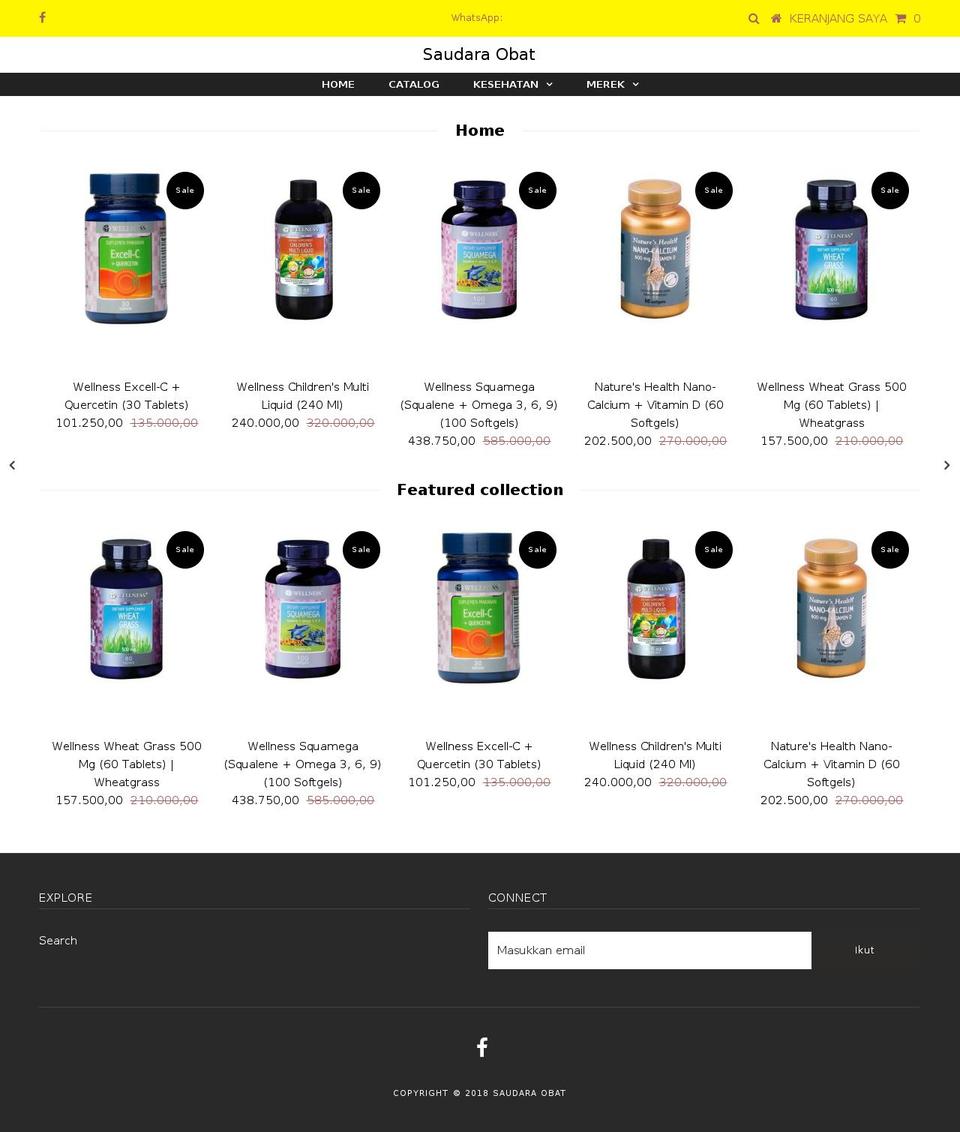 saudaraobat.com — Shopify storefront screenshot