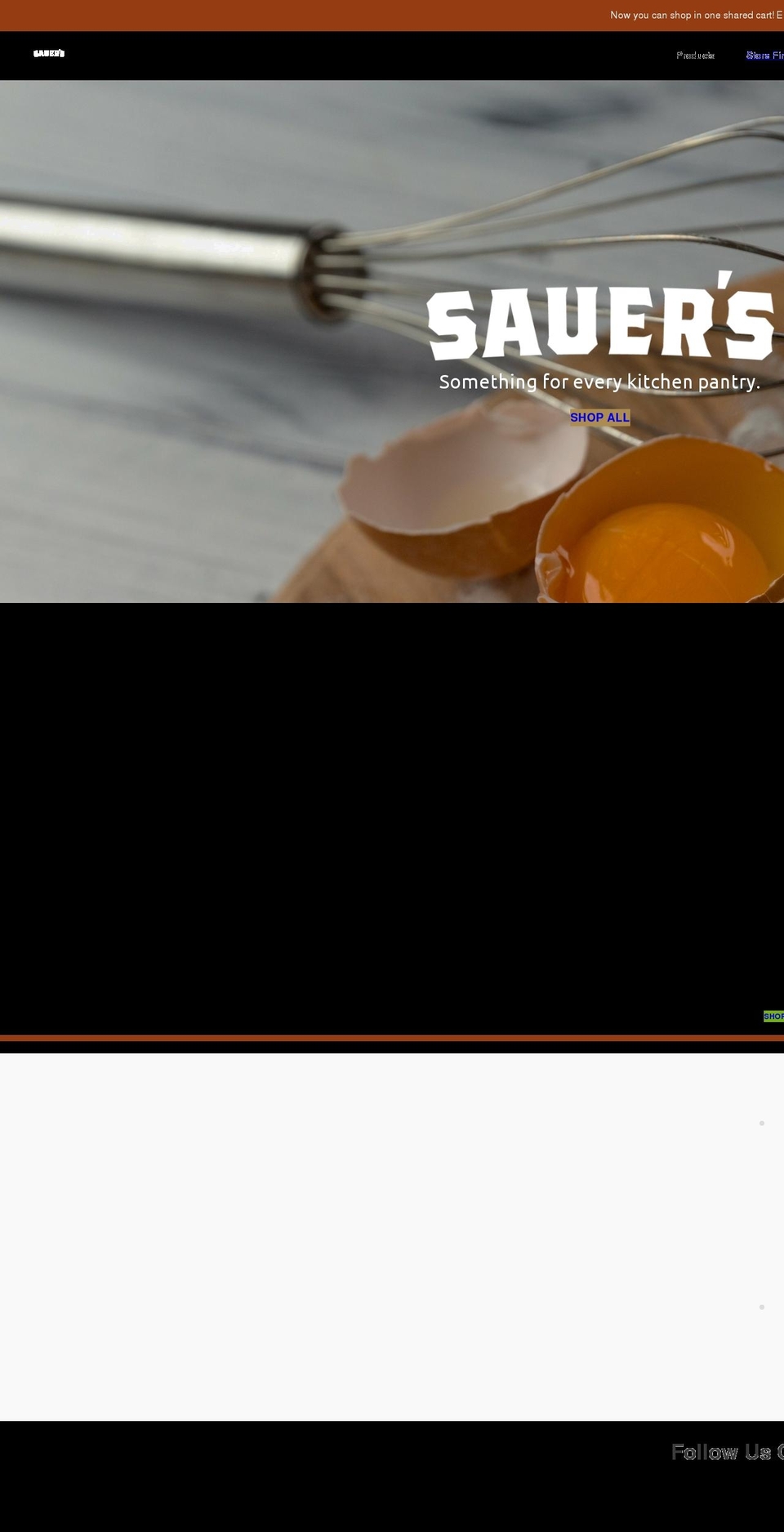 sauers.com shopify website screenshot