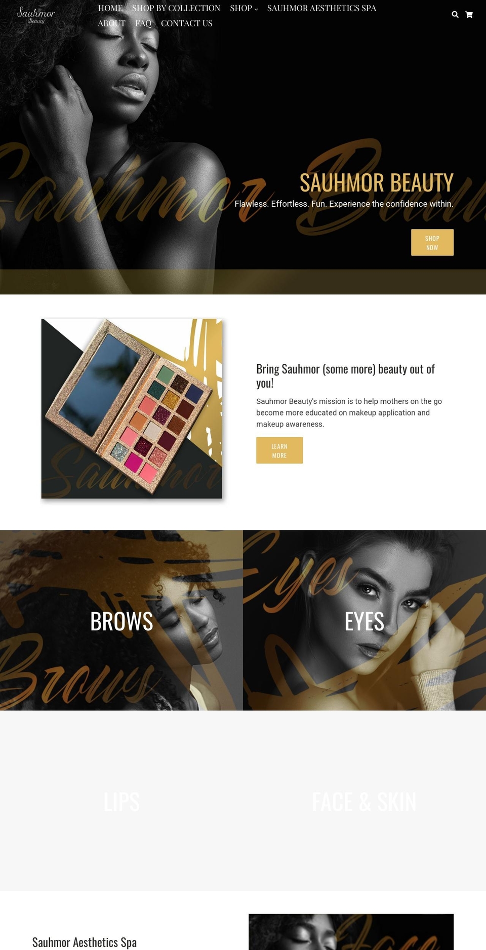 Madsections Shopify theme site example sauhmorbeauty.com